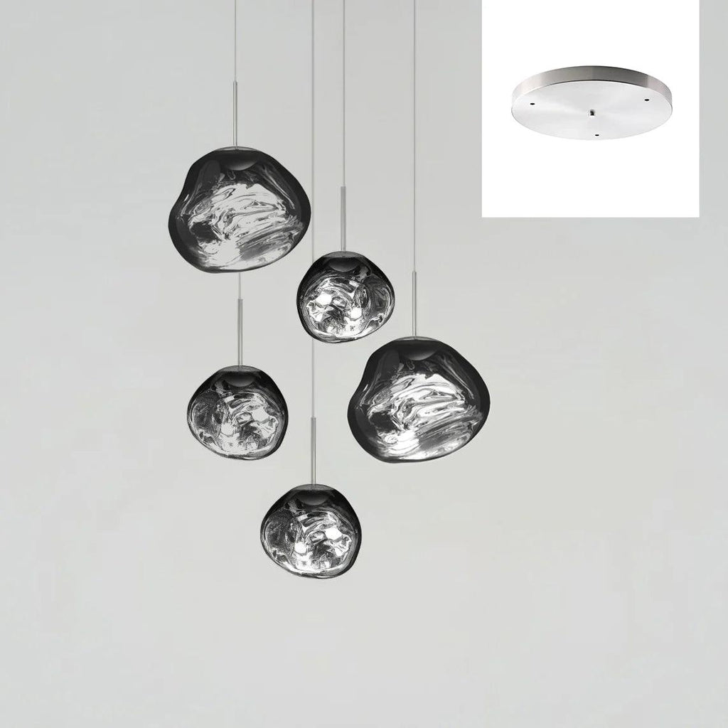 Solara Suspension en Verre Soufflé Cluster Irrégulier Sculptural - Neutralighting