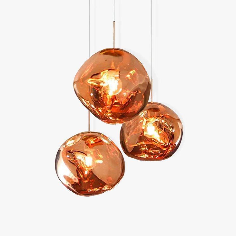Solara Suspension en Verre Soufflé Cluster Irrégulier Sculptural - Neutralighting
