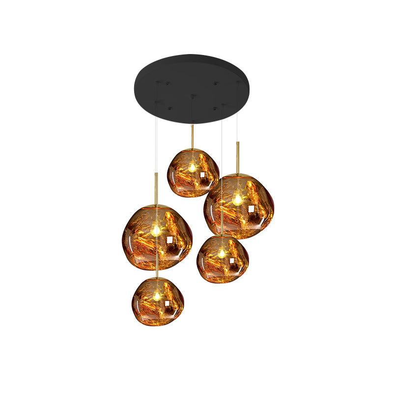 Solara Suspension en Verre Soufflé Cluster Irrégulier Sculptural - Neutralighting