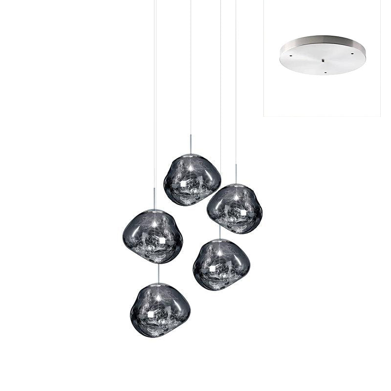 Solara Suspension en Verre Soufflé Cluster Irrégulier Sculptural - Neutralighting