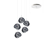Solara Suspension en Verre Soufflé Cluster Irrégulier Sculptural - Neutralighting