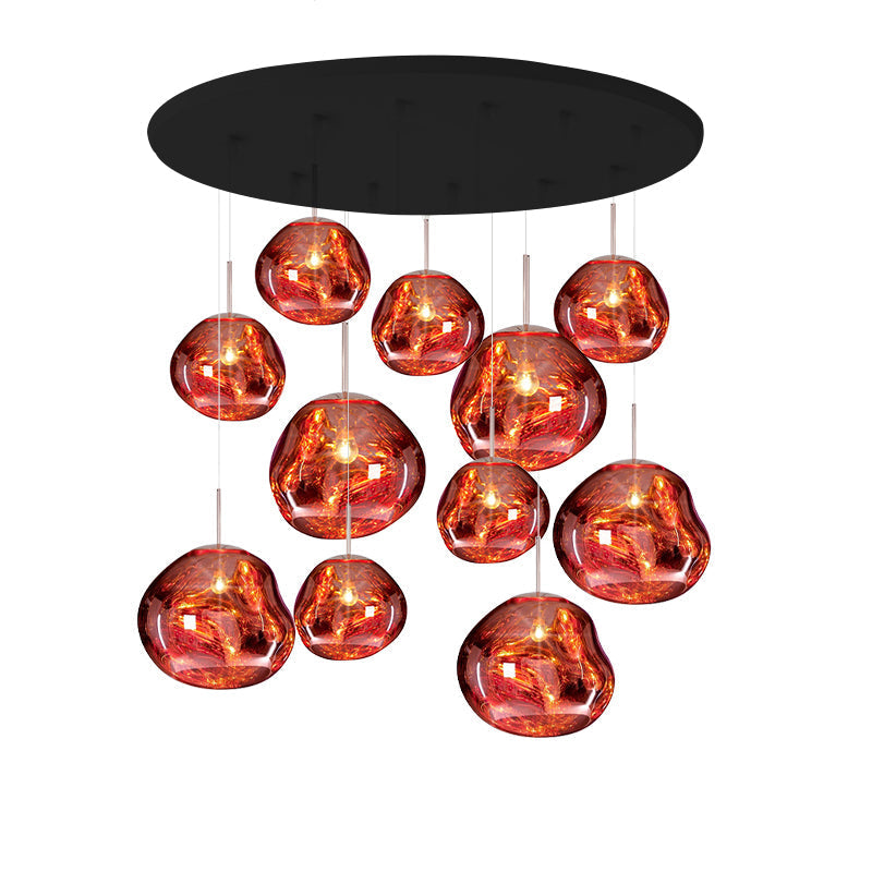 Solara Suspension en Verre Soufflé Cluster Irrégulier Sculptural - Neutralighting
