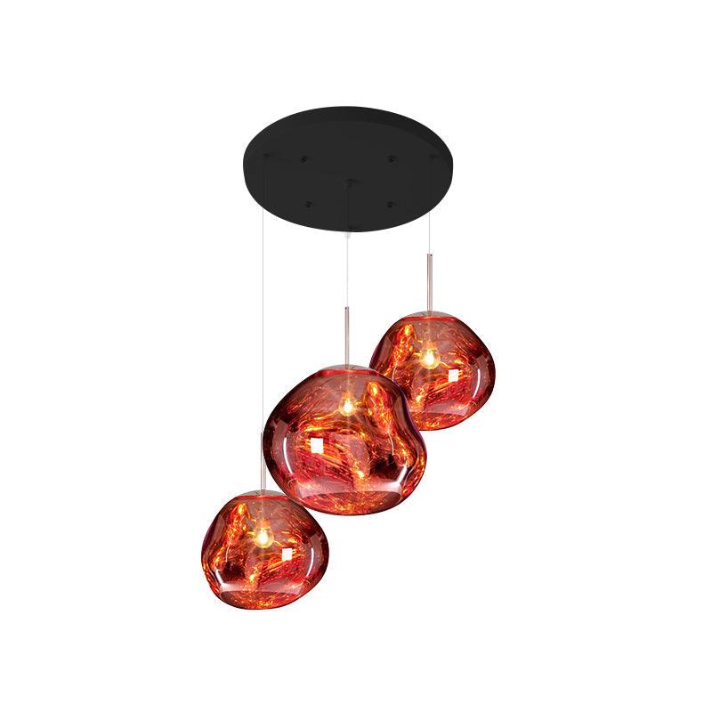 Solara Suspension en Verre Soufflé Cluster Irrégulier Sculptural - Neutralighting