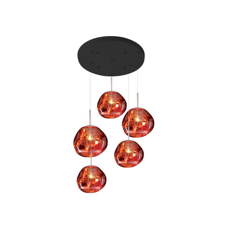 Solara Suspension en Verre Soufflé Cluster Irrégulier Sculptural - Neutralighting