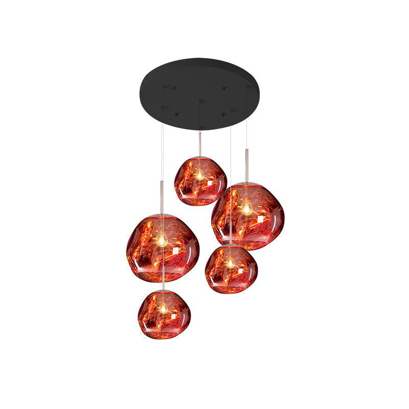 Solara Suspension en Verre Soufflé Cluster Irrégulier Sculptural - Neutralighting