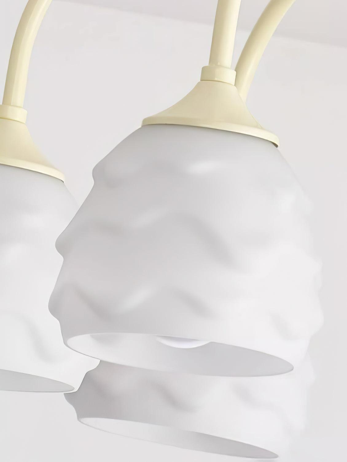 Lustra Chandelier Crème Glacée Fondante Verre Lacté - Neutralighting