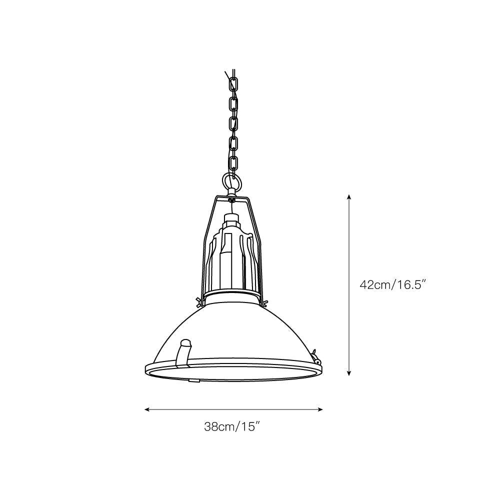 Coshae Suspension Métal Verre Industriel Vintage - Neutralighting