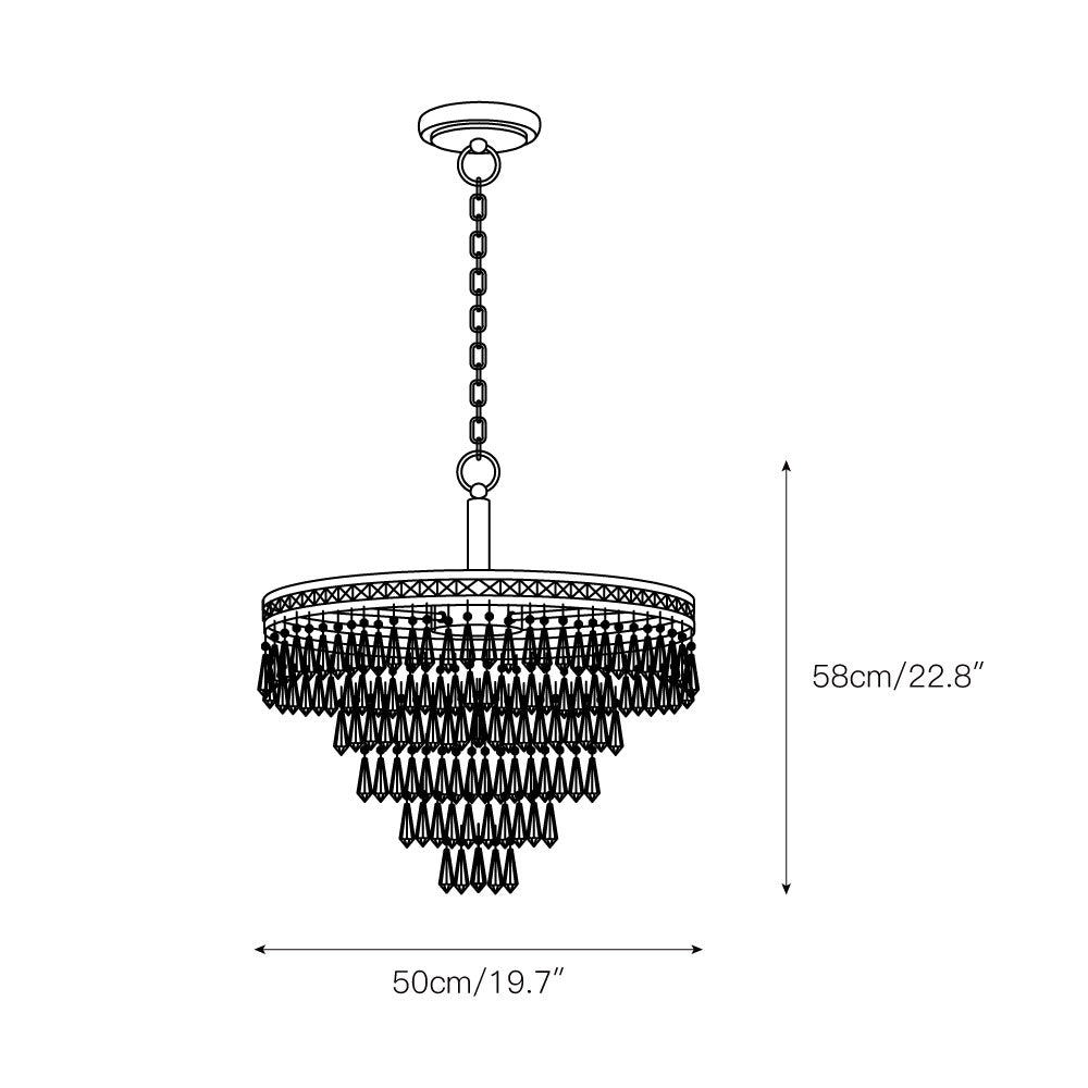 Eurvaryra Lustre Métal Cristal Luxe Postmoderne - Neutralighting