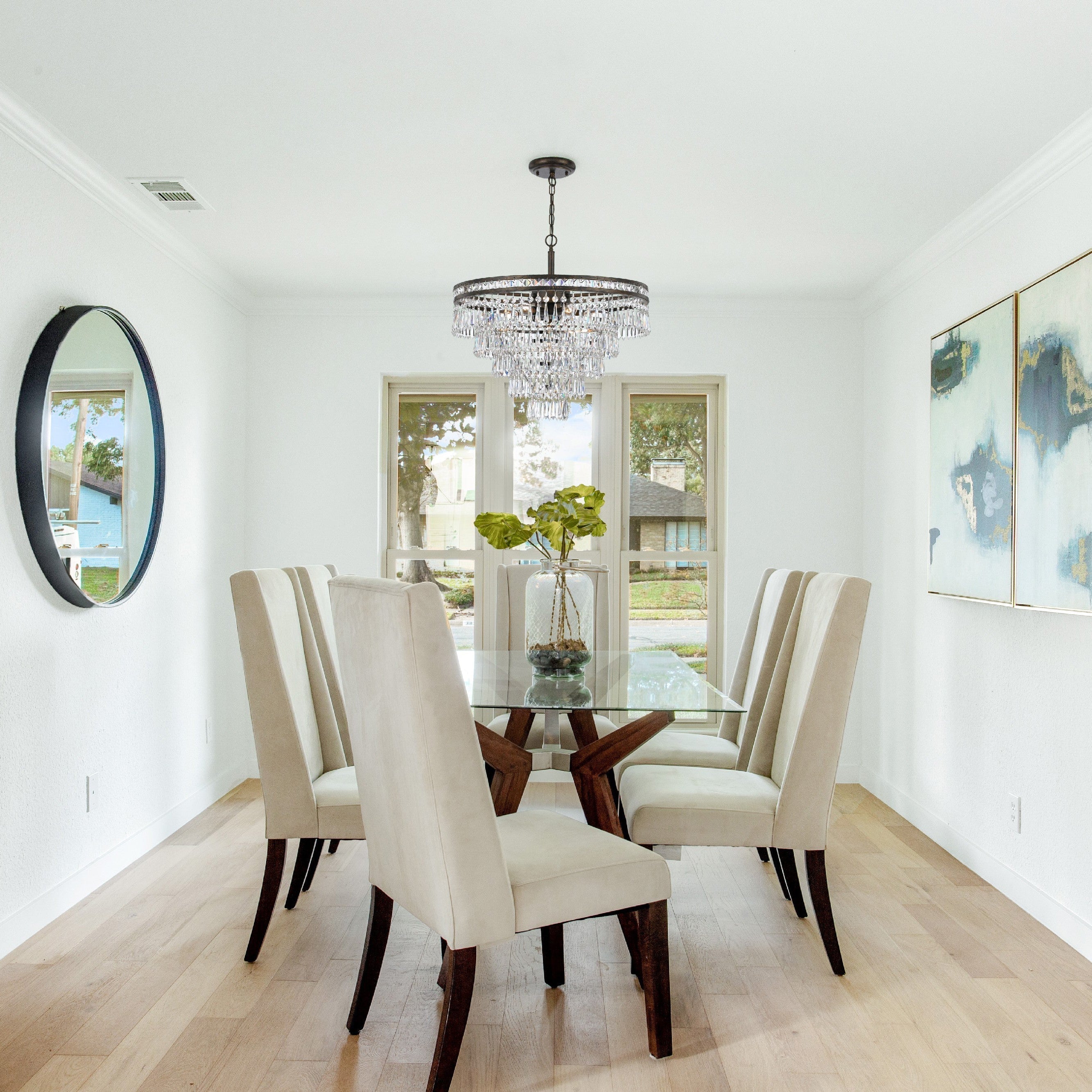 Eurvaryra Lustre Métal Cristal Luxe Postmoderne - Neutralighting