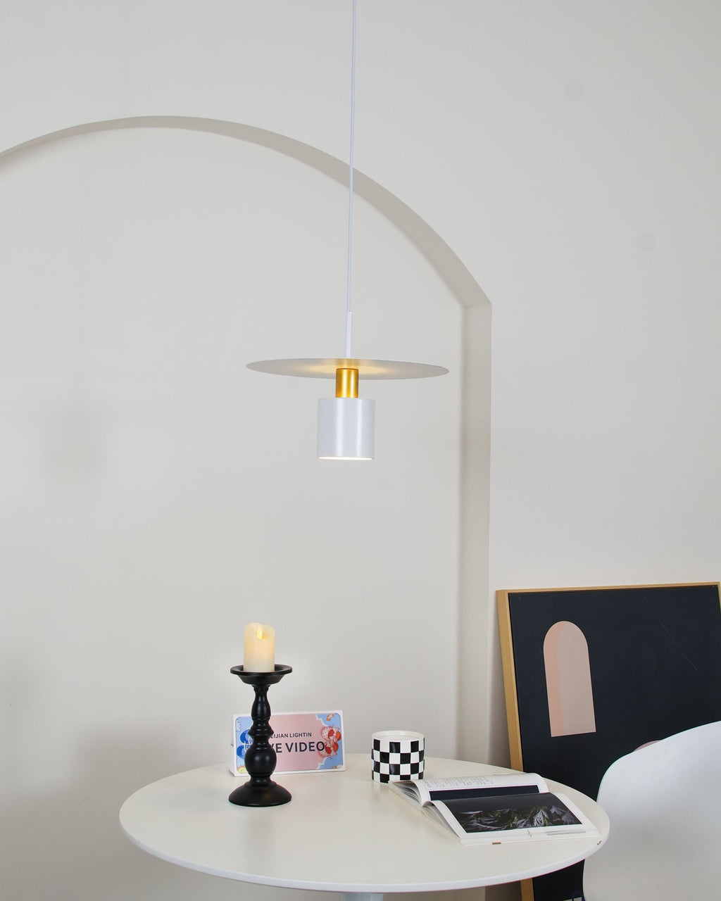 Solara Lampe suspendue cylindrique à disque industriel - Neutralighting
