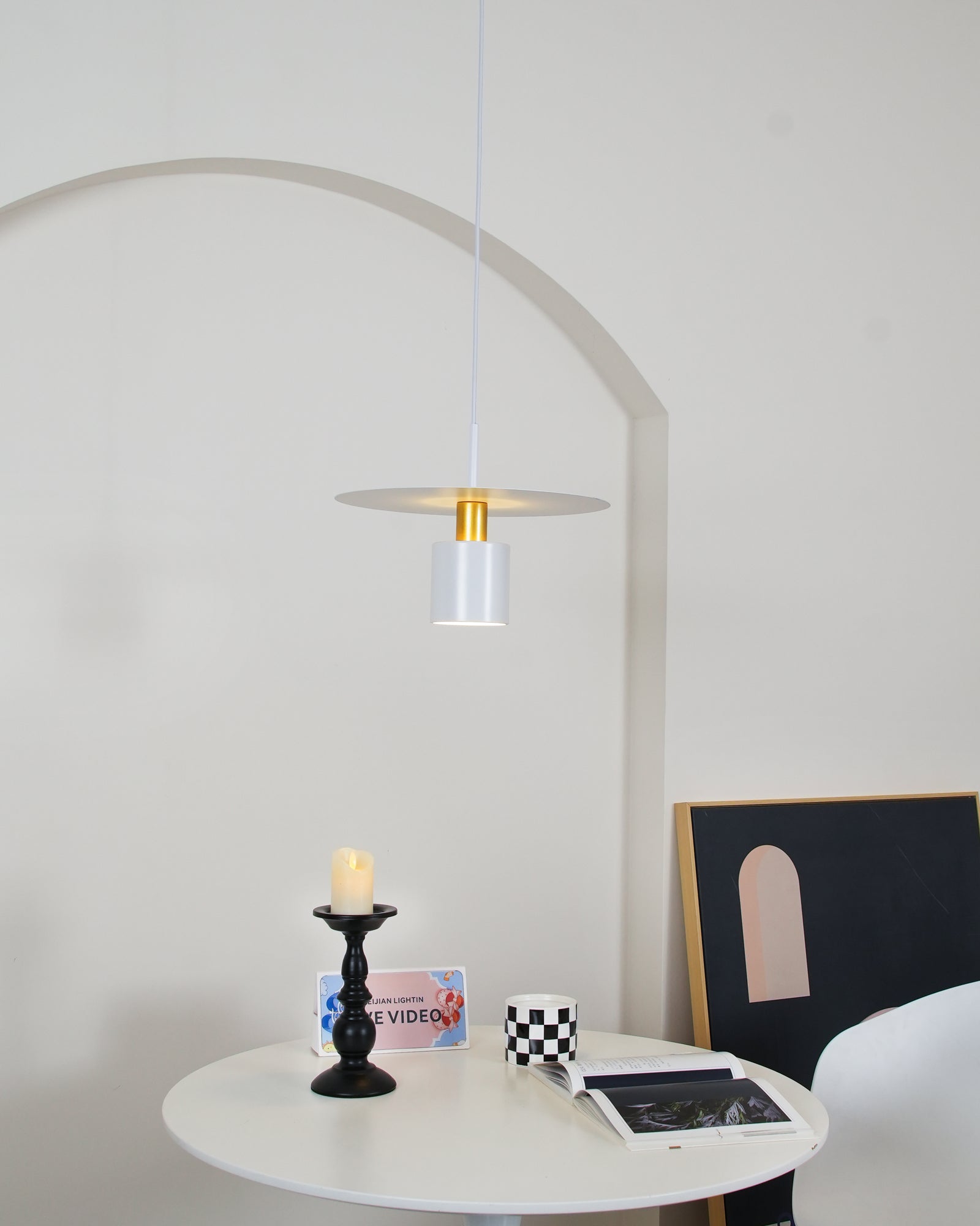Solara Lampe suspendue cylindrique à disque industriel - Neutralighting