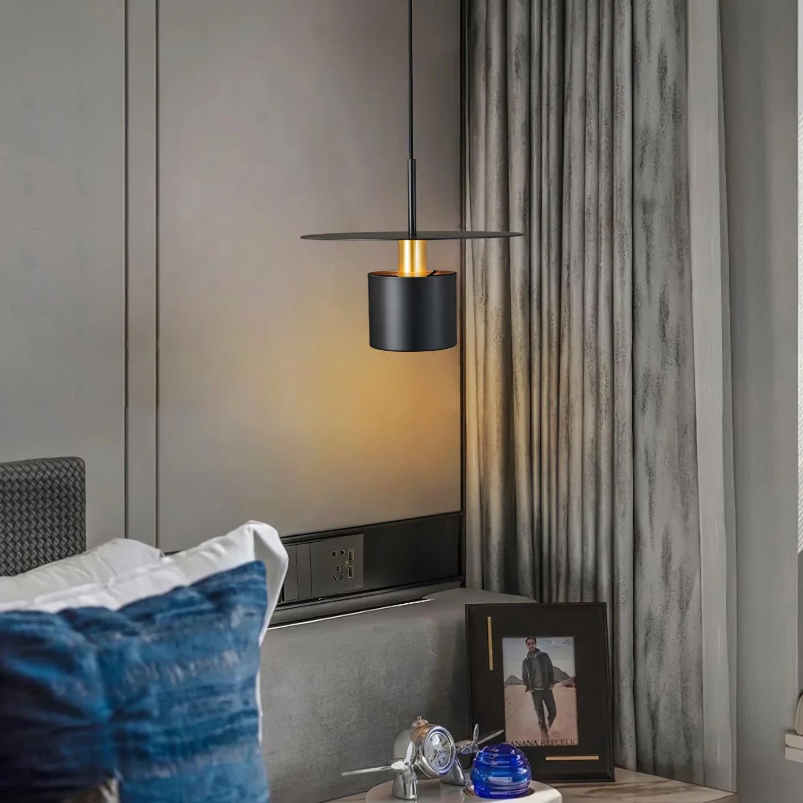 Solara Lampe suspendue cylindrique à disque industriel - Neutralighting