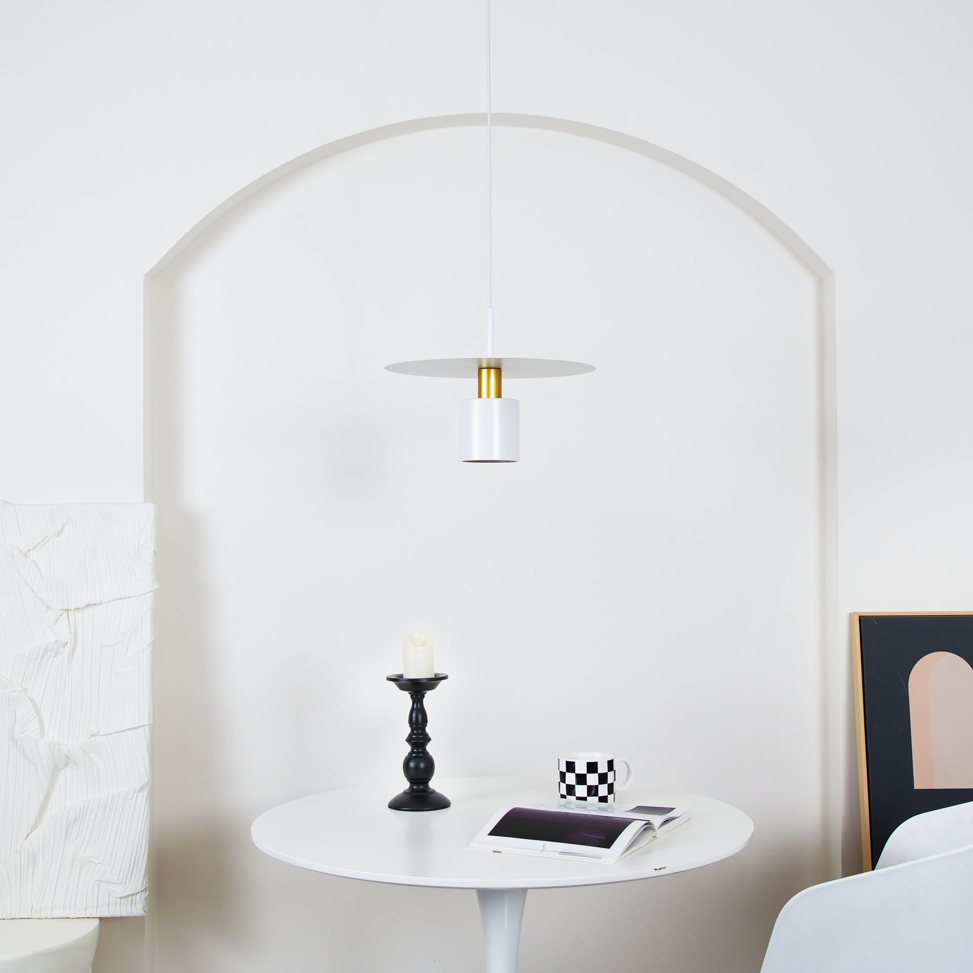 Solara Lampe suspendue cylindrique à disque industriel - Neutralighting