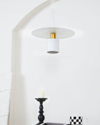 Solara Lampe suspendue cylindrique à disque industriel - Neutralighting