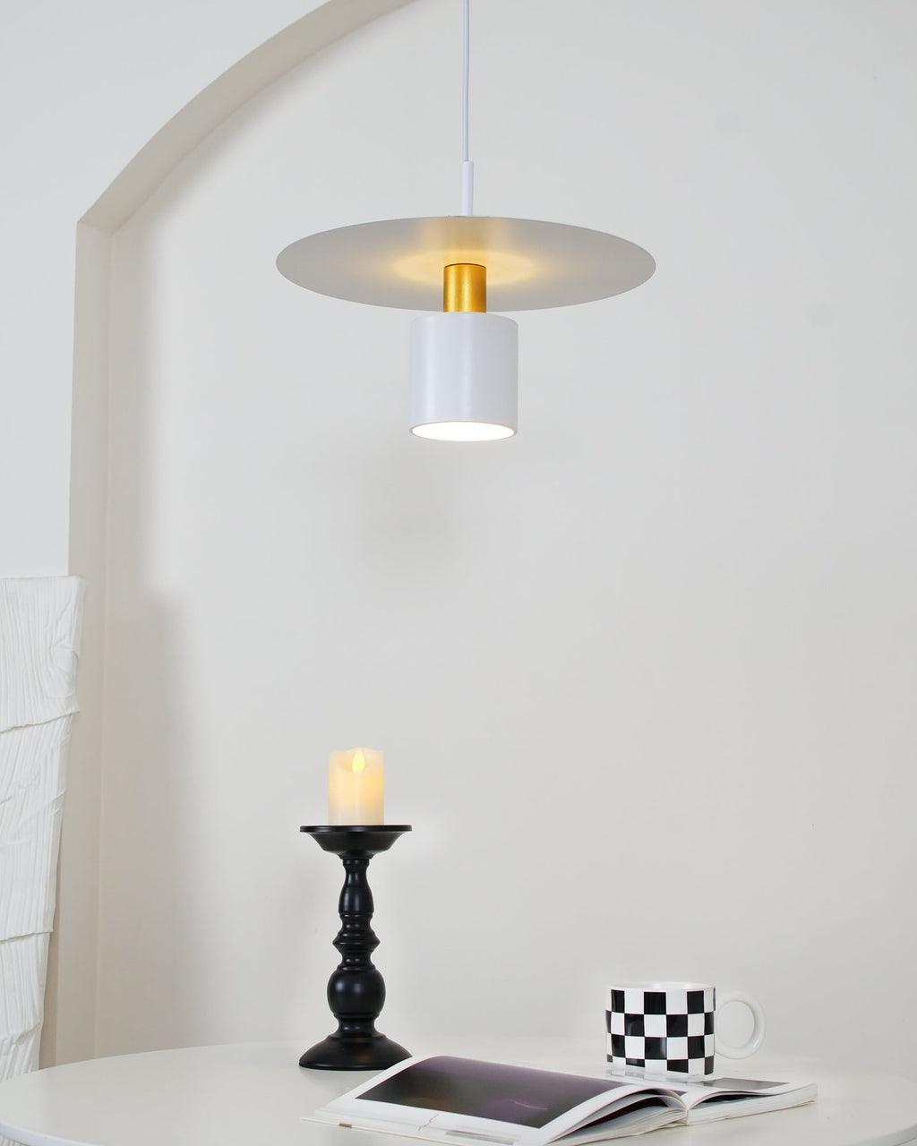 Solara Lampe suspendue cylindrique à disque industriel - Neutralighting