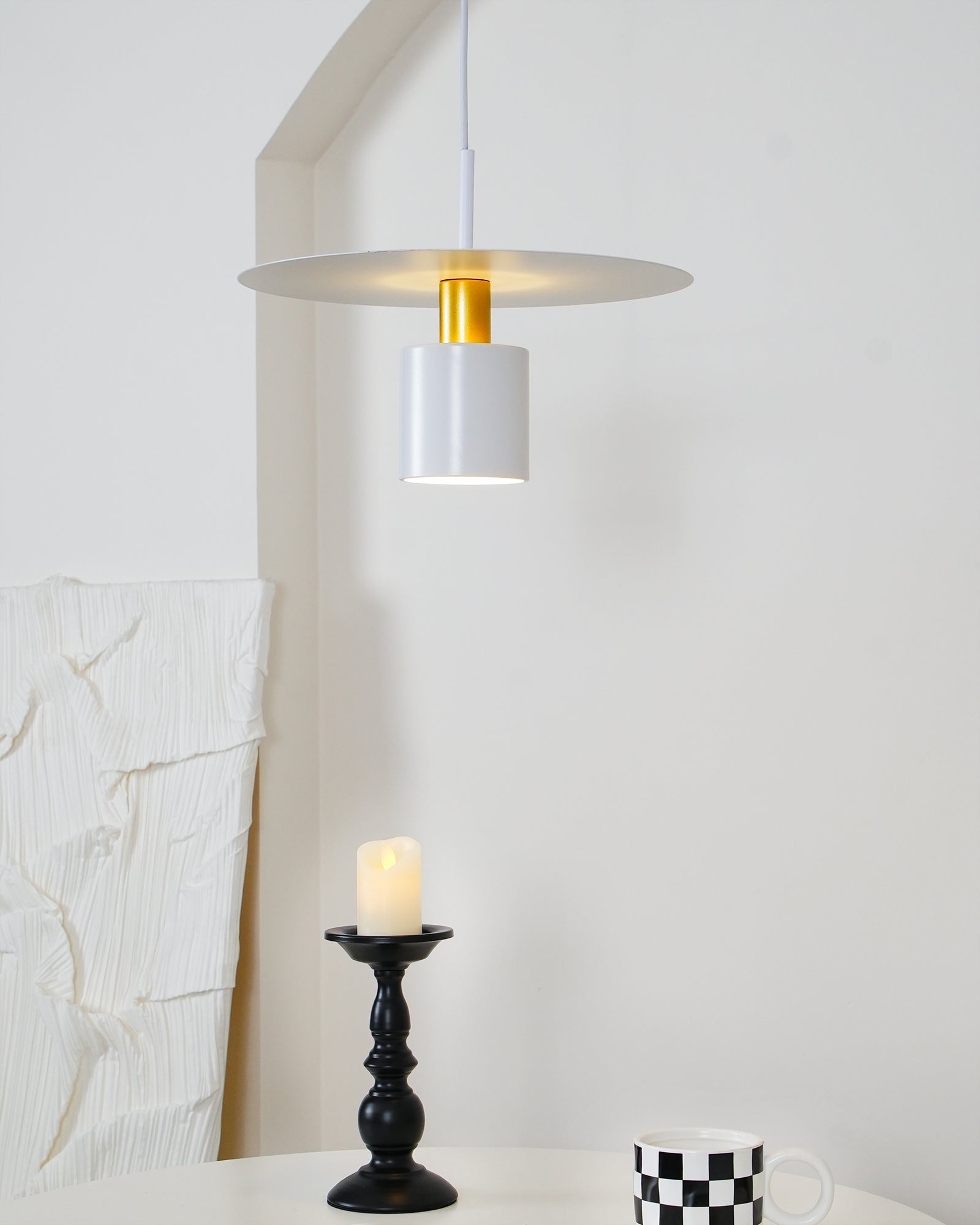 Solara Lampe suspendue cylindrique à disque industriel - Neutralighting