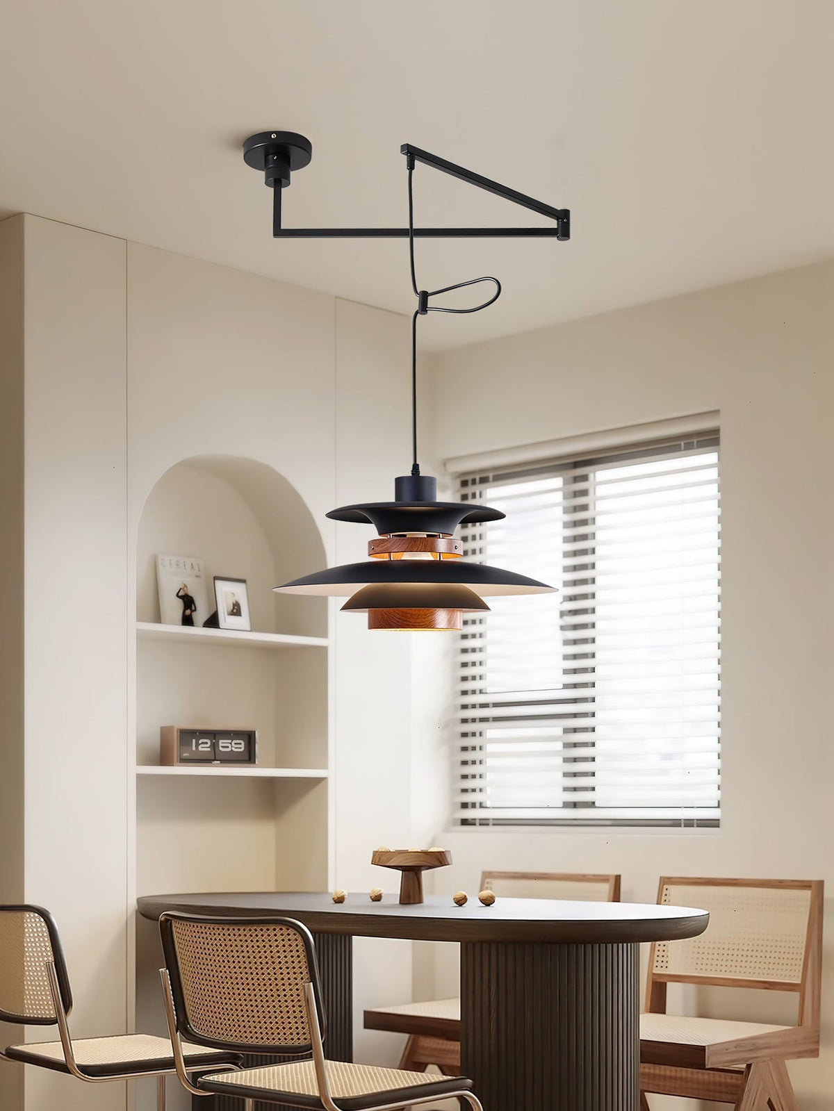Virelith Suspension Industrielle en Acier et Bois - Neutralighting