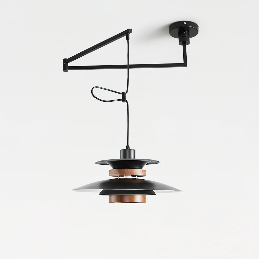 Virelith Suspension Industrielle en Acier et Bois - Neutralighting