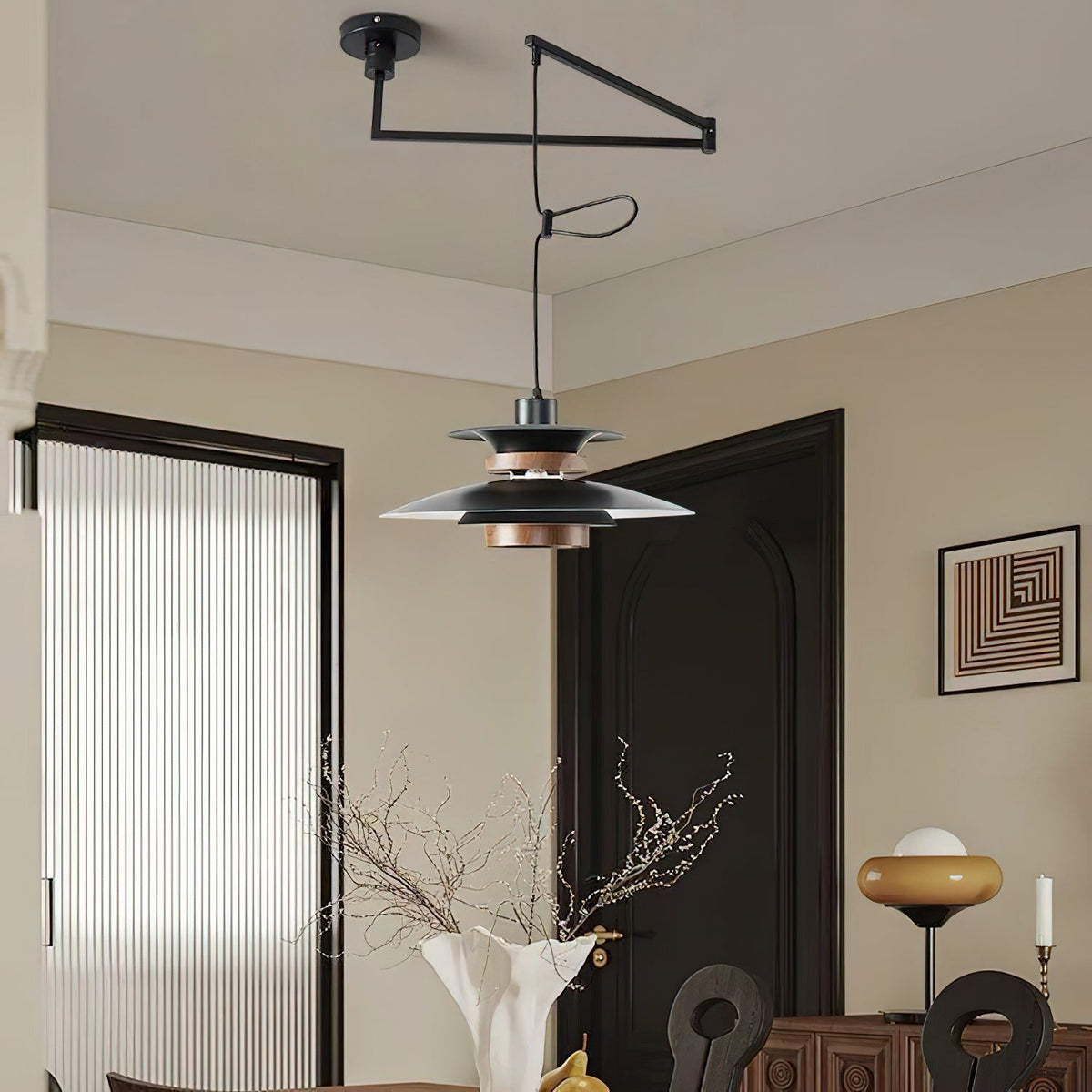 Virelith Suspension Industrielle en Acier et Bois - Neutralighting