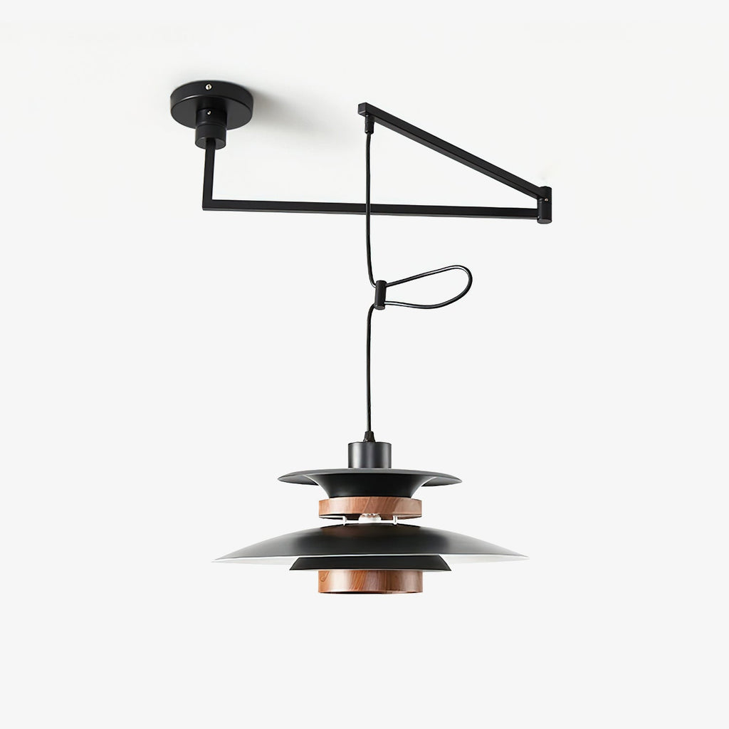Virelith Suspension Industrielle en Acier et Bois - Neutralighting