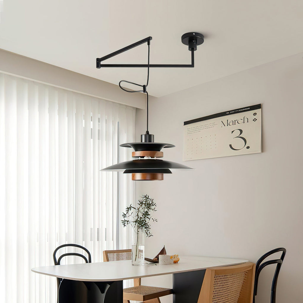 Virelith Suspension Industrielle en Acier et Bois - Neutralighting