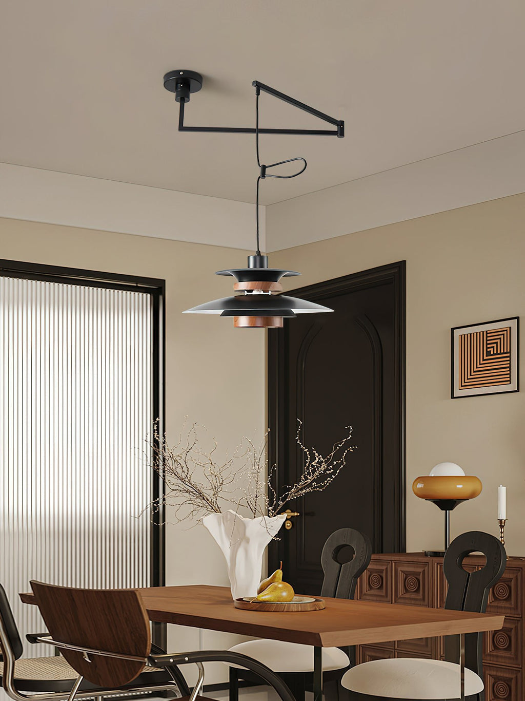 Virelith Suspension Industrielle en Acier et Bois - Neutralighting