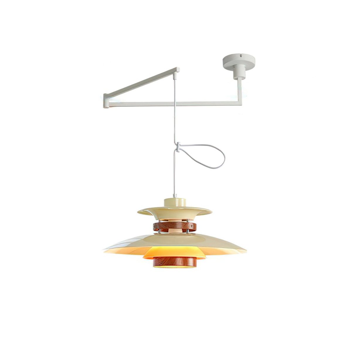 Virelith Suspension Industrielle en Acier et Bois - Neutralighting