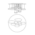Lustra Plafonnier en Aluminium Galet - Neutralighting