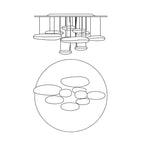 Lustra Plafonnier en Aluminium Galet - Neutralighting