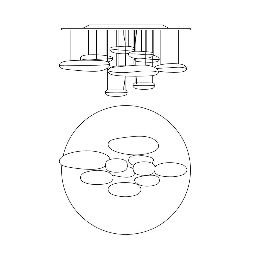 Lustra Chandelier Sculptural en Aluminium - Neutralighting