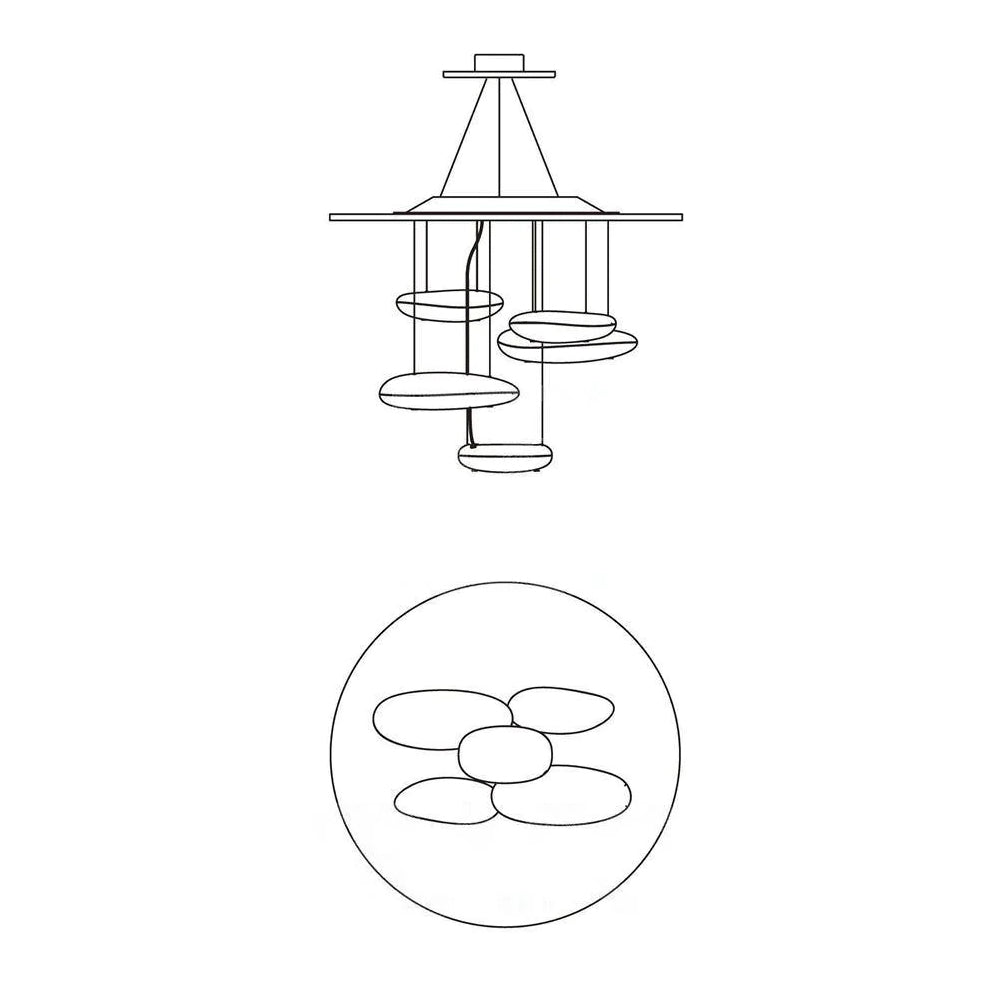 Lustra Plafonnier en Aluminium Galet - Neutralighting
