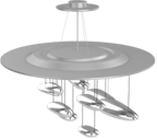 Lustra Chandelier Sculptural en Aluminium - Neutralighting