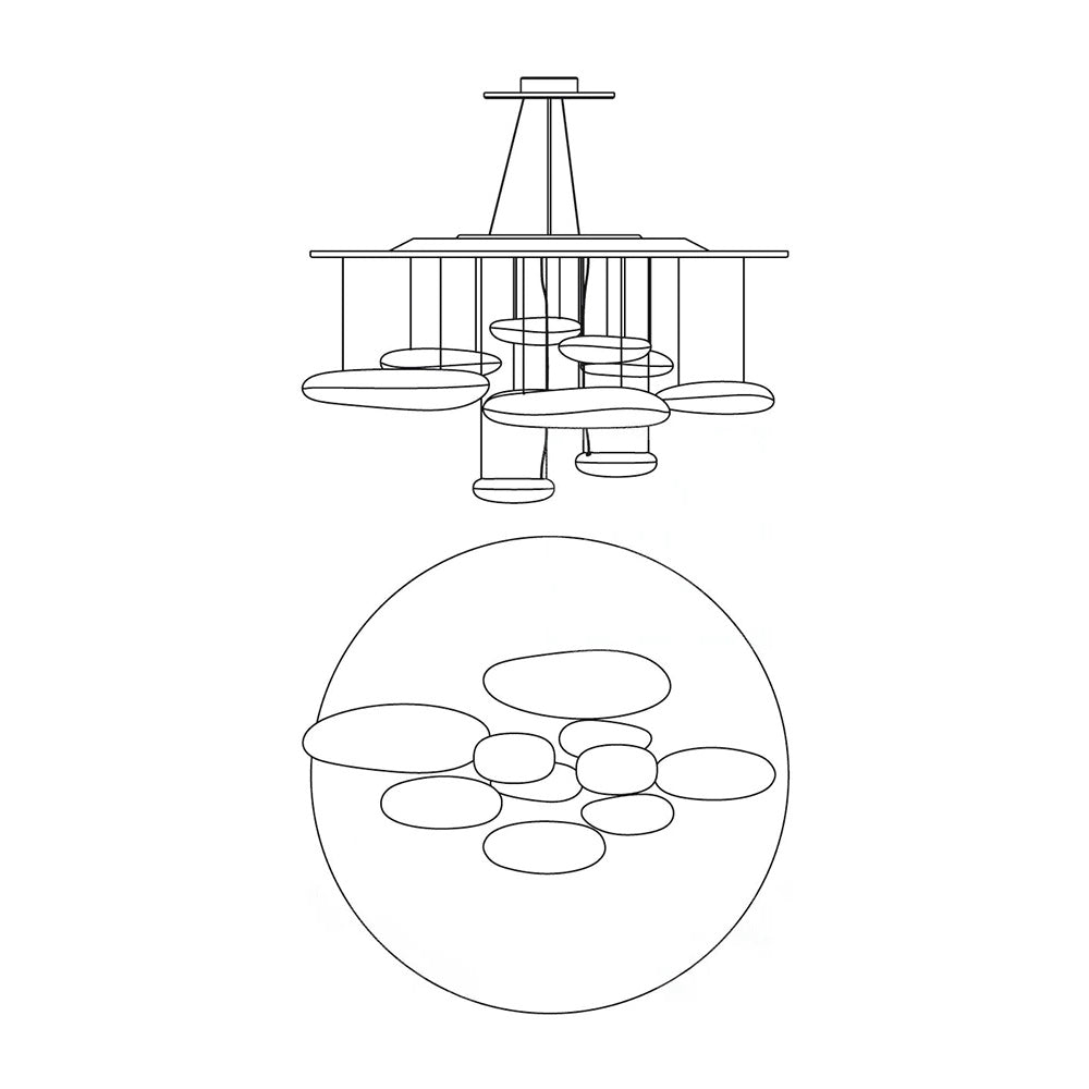 Lustra Plafonnier en Aluminium Galet - Neutralighting