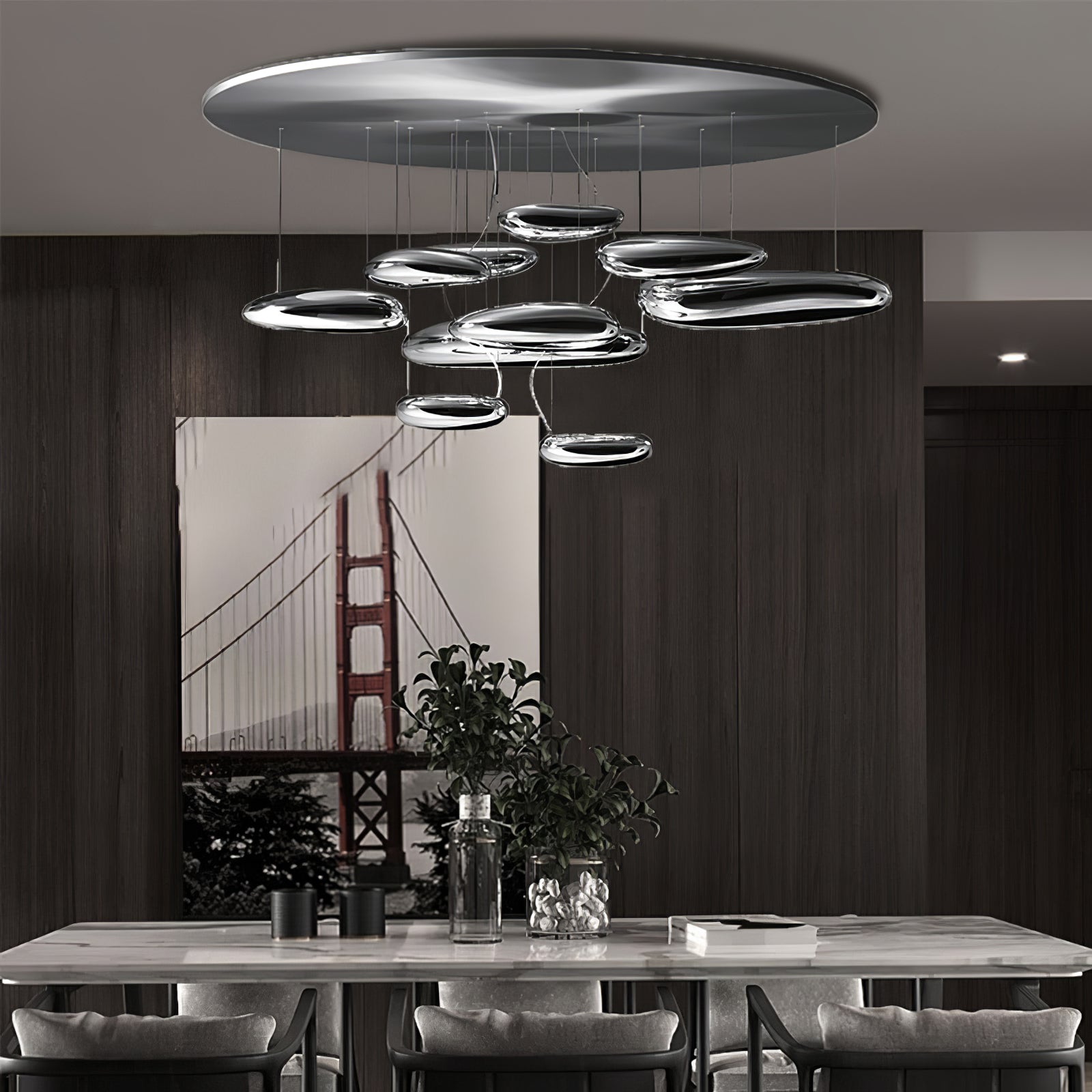 Lustra Plafonnier en Aluminium Galet - Neutralighting