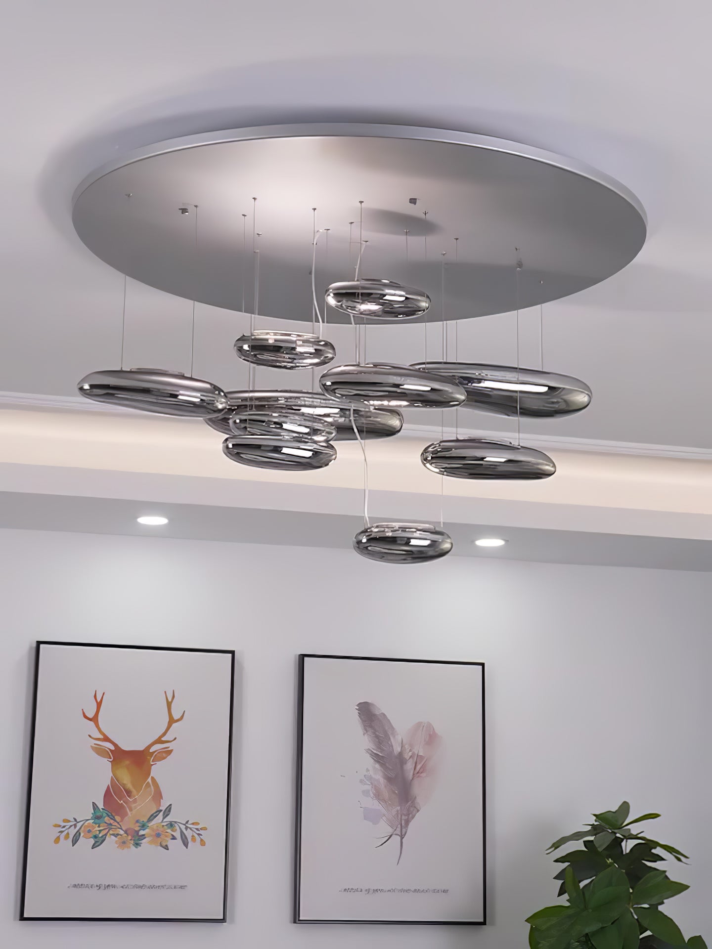 Lustra Plafonnier en Aluminium Galet - Neutralighting