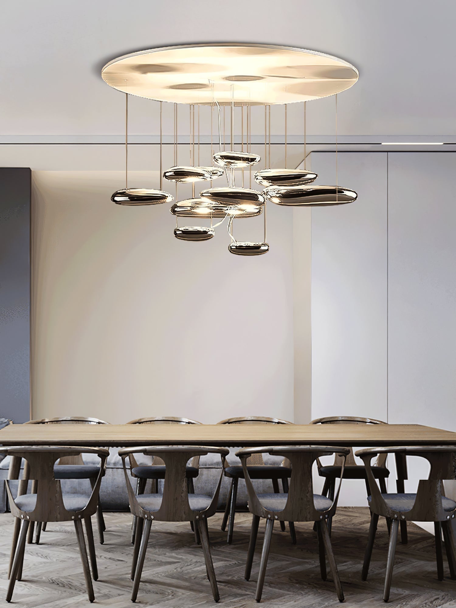 Lustra Plafonnier en Aluminium Galet - Neutralighting
