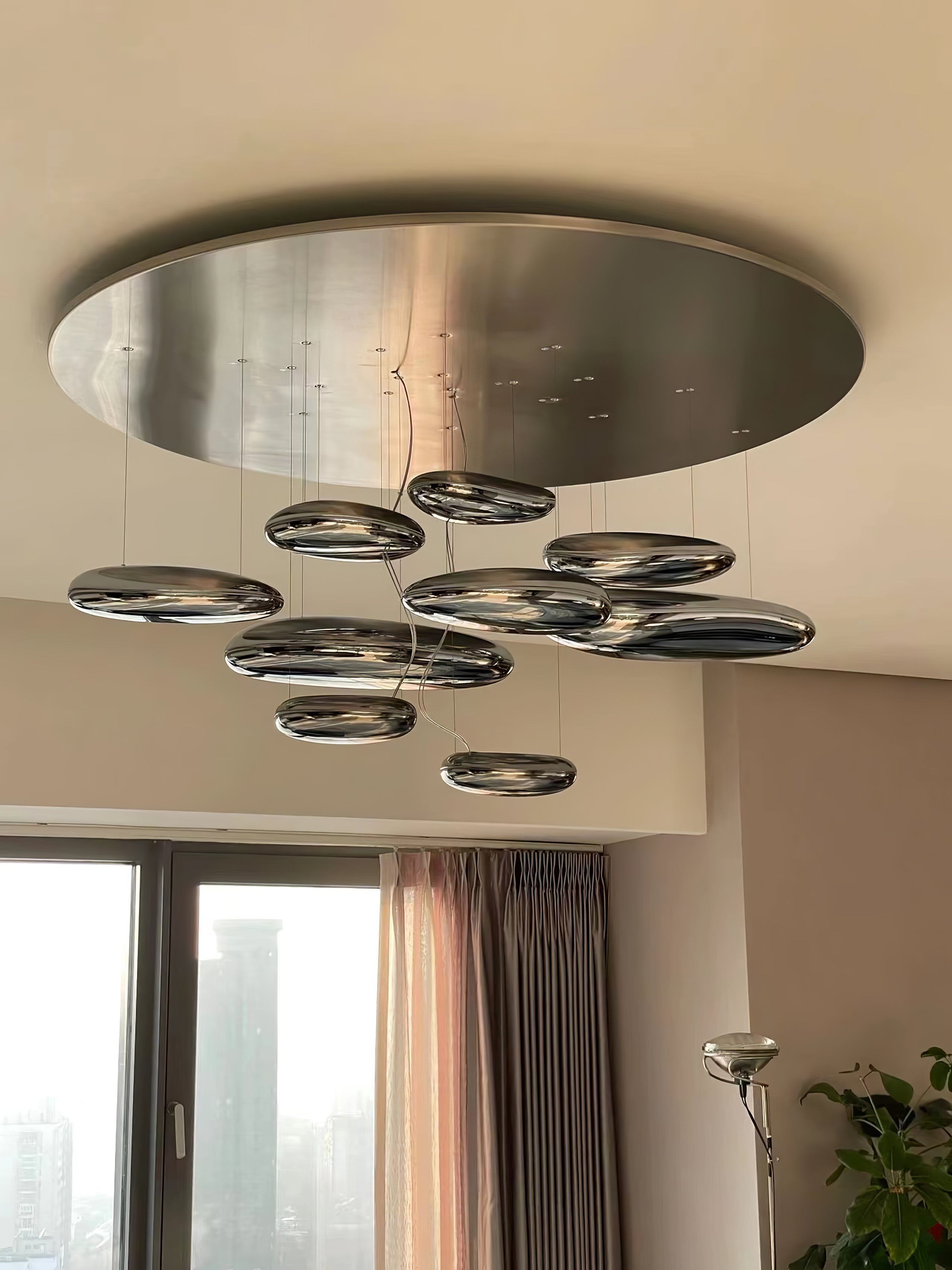 Lustra Plafonnier en Aluminium Galet - Neutralighting