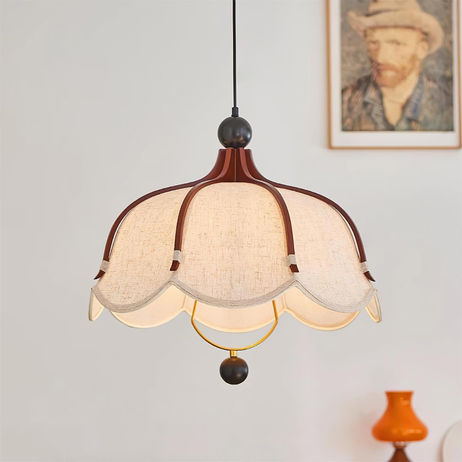 Feyno Vlampe Suspendue en Tissu Vintage - Neutralighting