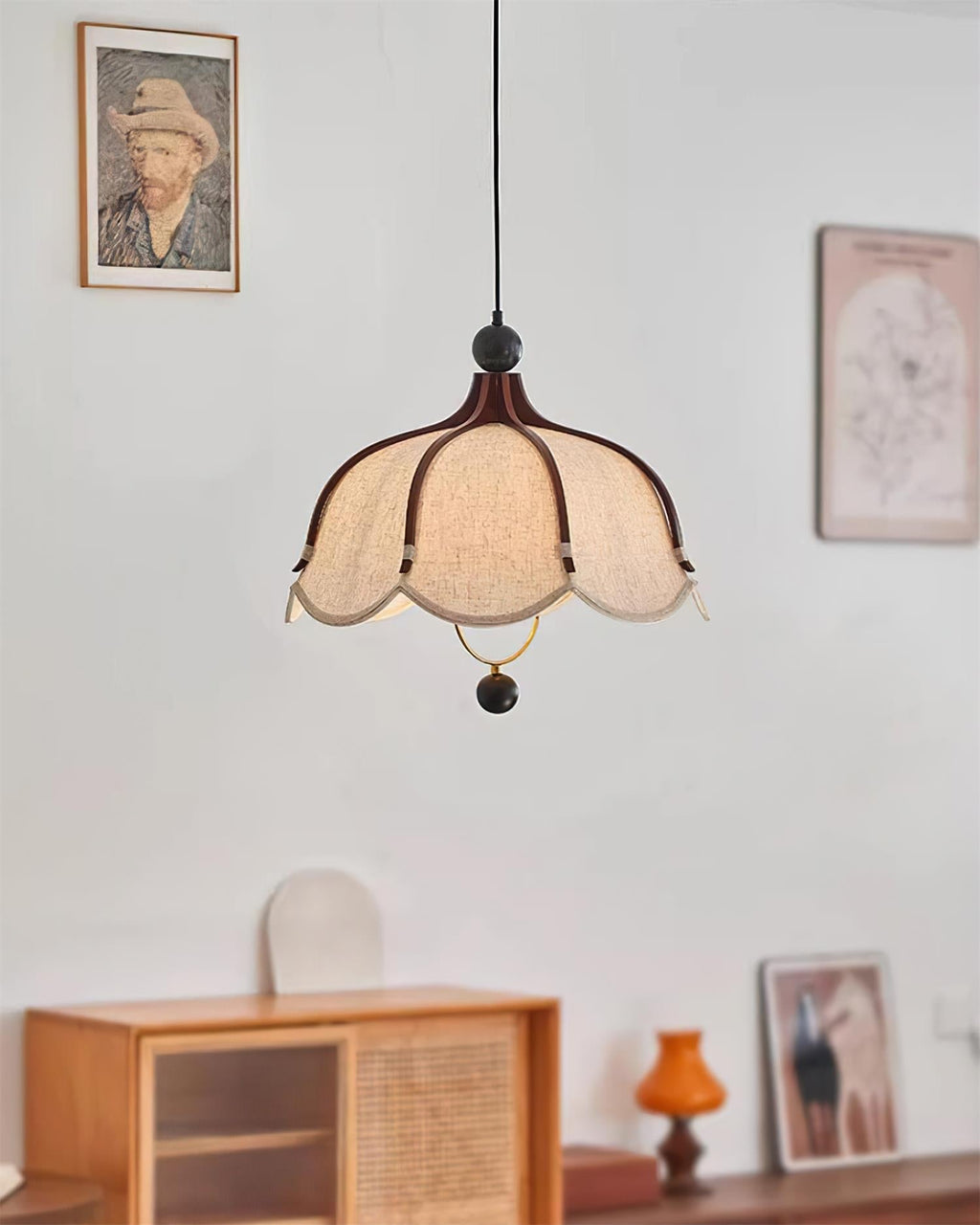 Feyno Vlampe Suspendue en Tissu Vintage - Neutralighting