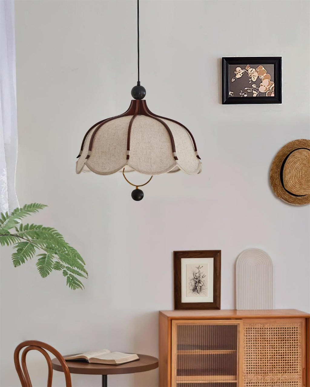 Feyno Vlampe Suspendue en Tissu Vintage - Neutralighting