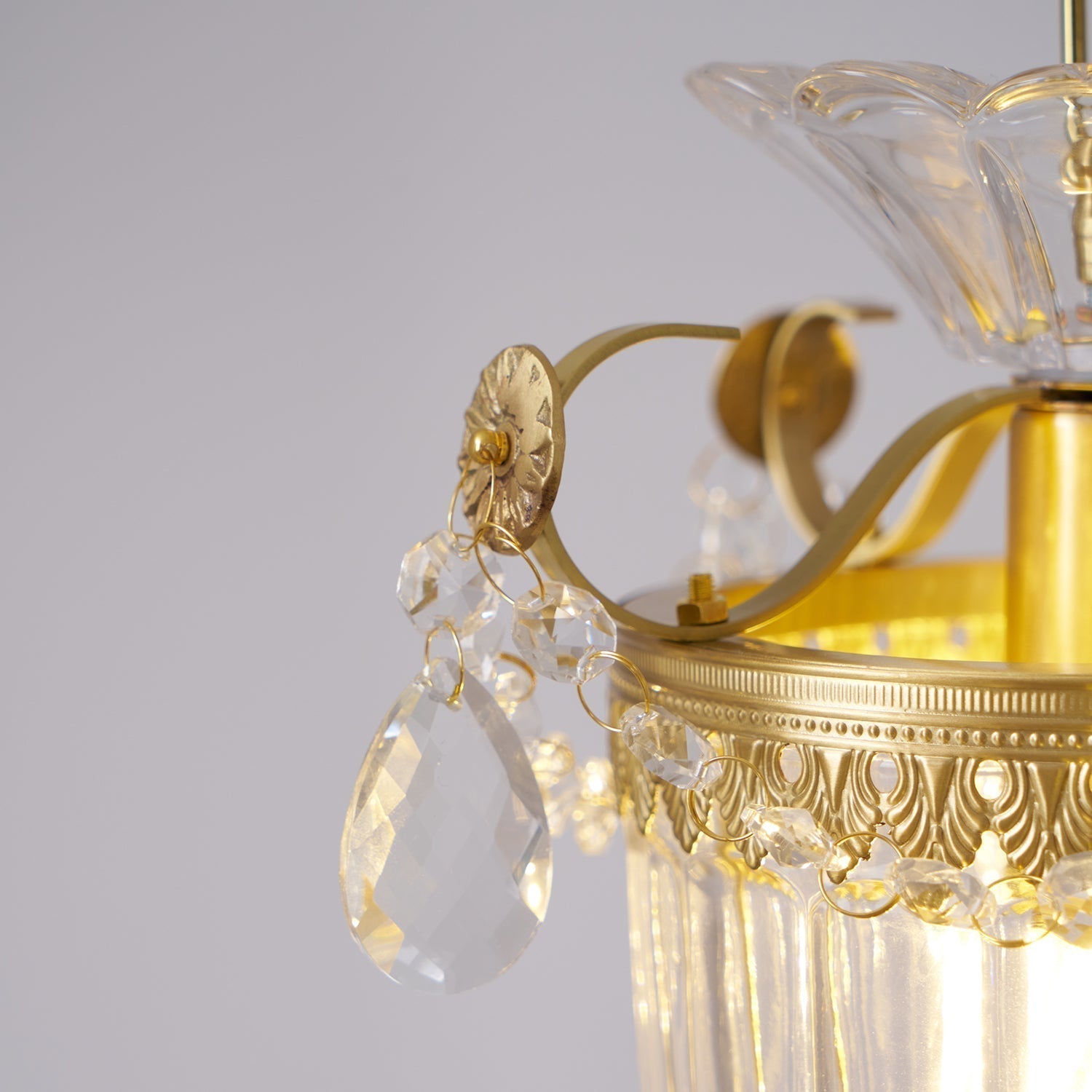 Lampe Pendante Glamour Vintage Gouttes de Cristal Accent Table à Manger - Neutralighting
