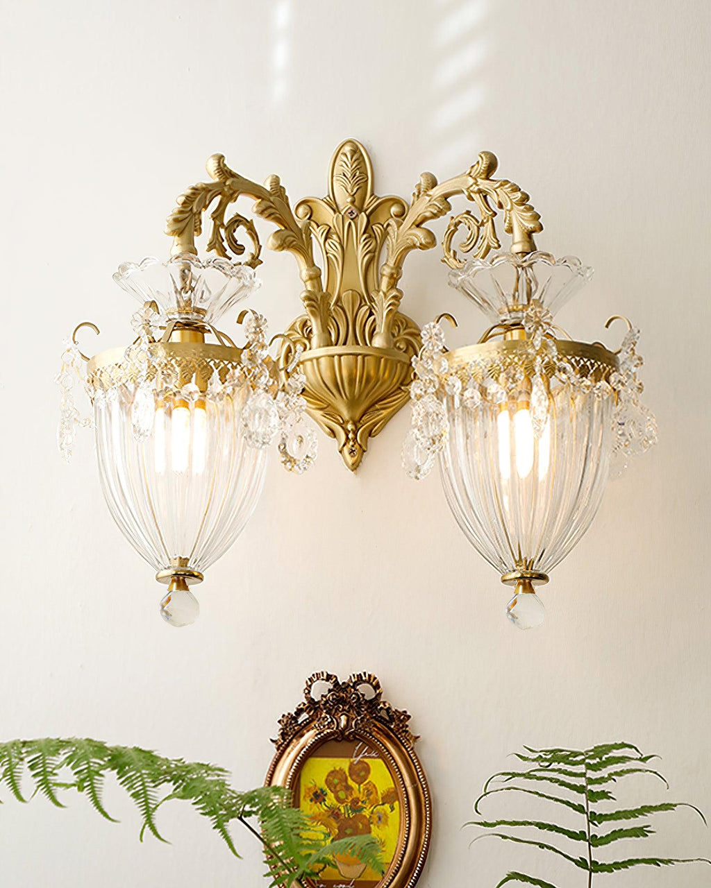 Elosia Lustra Applique Murale Double Dorée Élégante - Neutralighting