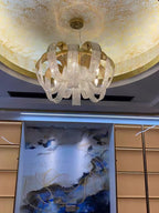 Lustra Chandelier Maille Cristal Doré Cascade Scintillante - Neutralighting