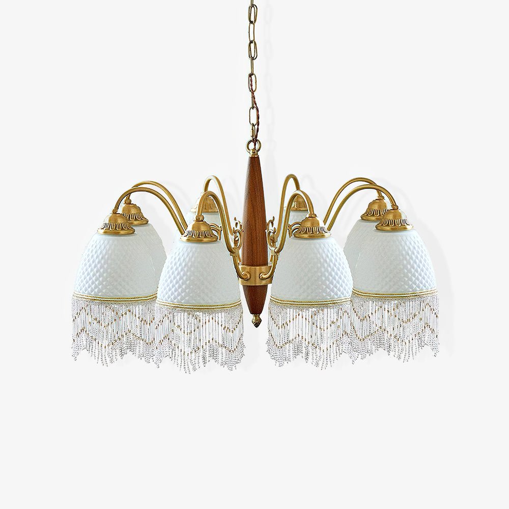 Aurora Lustre à Glands en Verre Vintage - Neutralighting