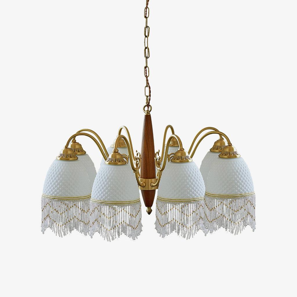 Aurora Lustre à Glands en Verre Vintage - Neutralighting
