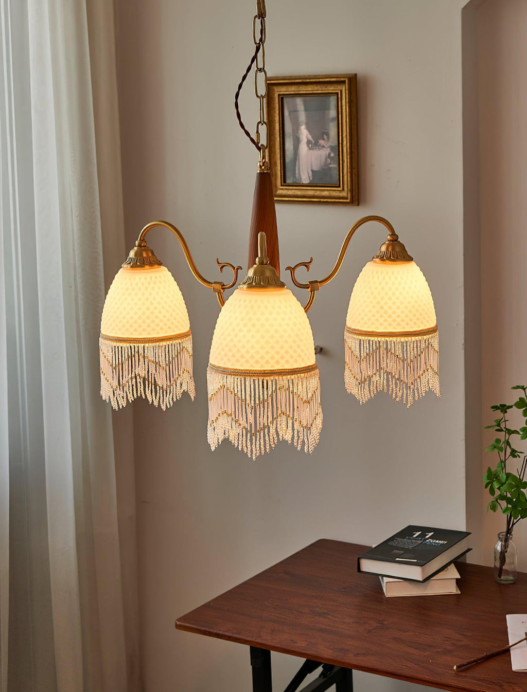 Aurora Lustre à Glands en Verre Vintage - Neutralighting
