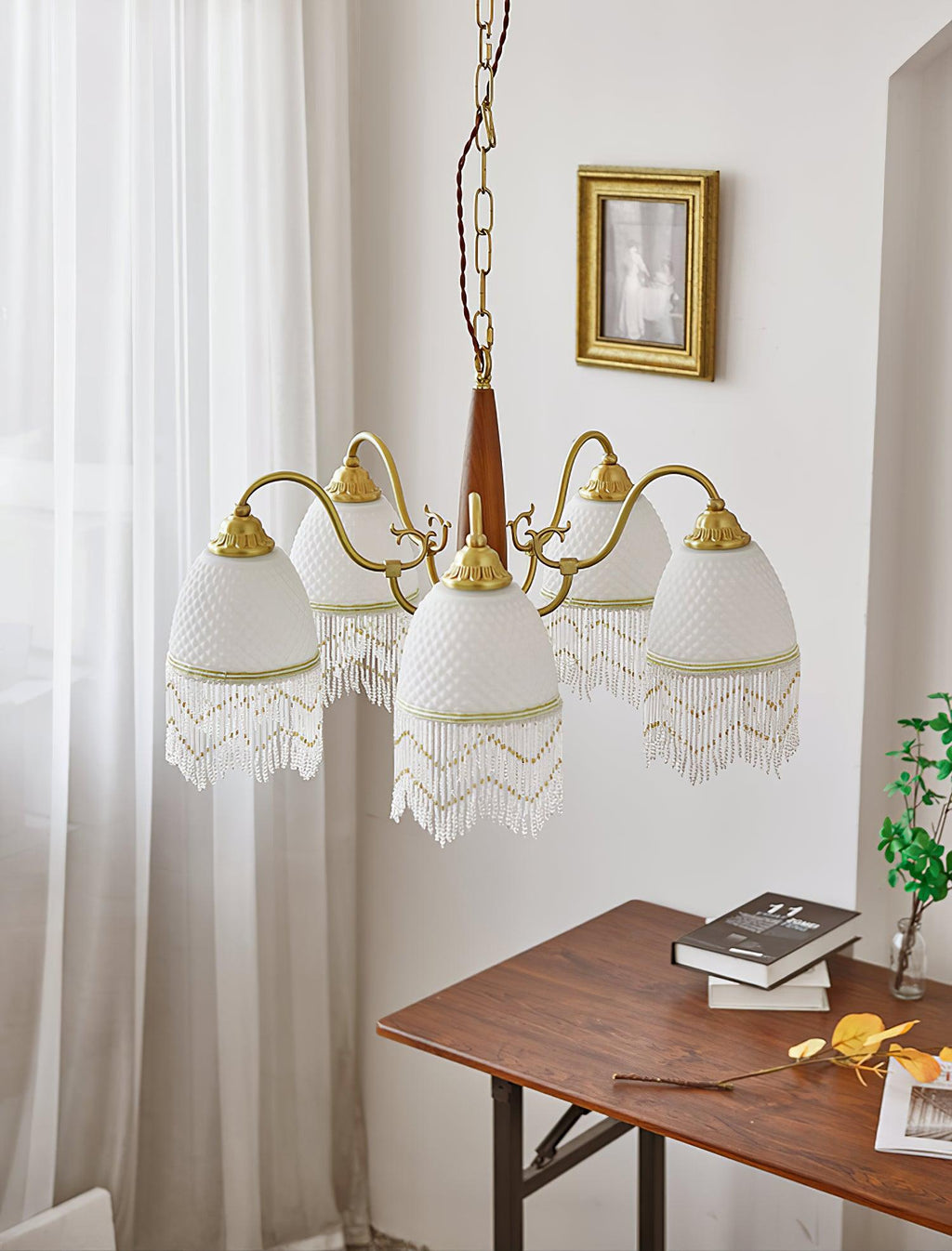 Aurora Lustre à Glands en Verre Vintage - Neutralighting