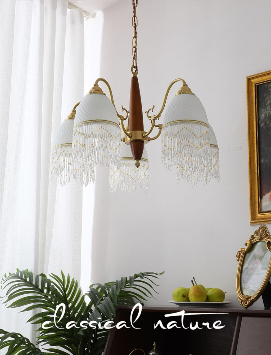 Aurora Lustre à Glands en Verre Vintage - Neutralighting