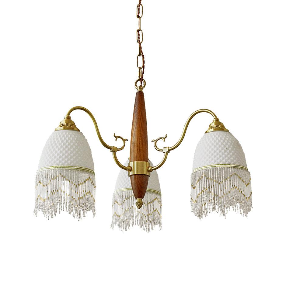 Aurora Lustre à Glands en Verre Vintage - Neutralighting