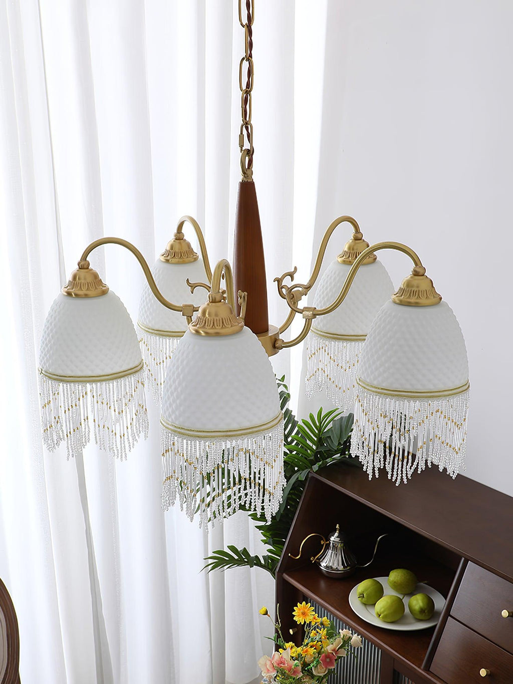 Aurora Lustre à Glands en Verre Vintage - Neutralighting